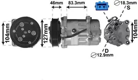 Компрессор, кондиционер 5800K050 VAN WEZEL
