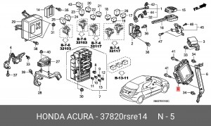 Блок управления, система впрыска 37820RSRE14 HONDA
