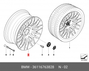 Диск колеса 36 11 6 763 828 BMW