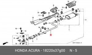 Выпускной трубопровод 18220S37G00 HONDA
