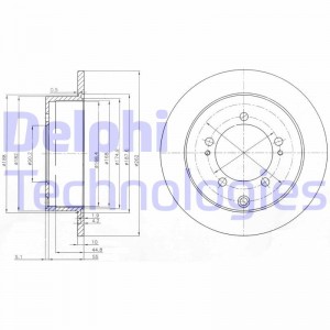 Тормозной диск BG4037 DELPHI