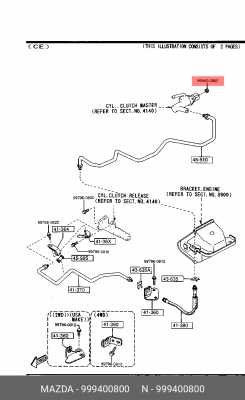 Гайка, выпускной коллектор 999400800 MAZDA