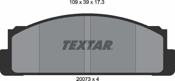 Комплект тормозных колодок, диско 2007304 TEXTAR