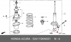Амортизатор 52611SKNG01 HONDA