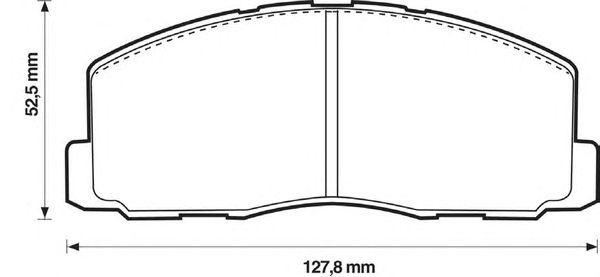 Комплект тормозных колодок, диско 572295B BENDIX JURID