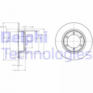 Тормозной диск BG2107 DELPHI