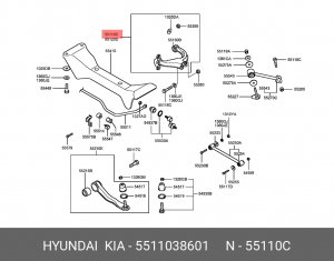Рычаг независимой подвески колеса, подвеска колеса 55110-38601 HYUNDAI KIA