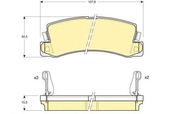 Комплект тормозных колодок, диско 6111689 GIRLING