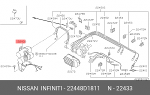 Катушка зажигания 22448-D1811 NISSAN