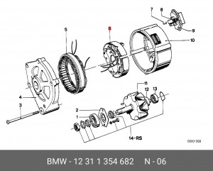 Выпрямитель, генератор 12 31 1 354 682 BMW