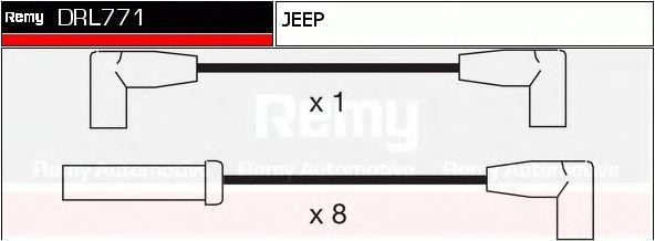 Ккомплект проводов зажигания DRL771 DELCO REMY
