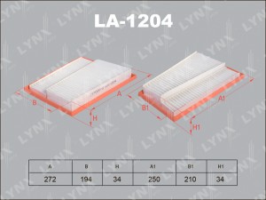 Фильтр воздушный LA-1204 LYNXAUTO