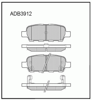 Колодки тормозные дисковые ADB3912 ALLIED NIPPON