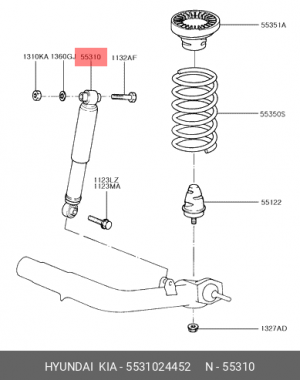 Амортизатор подвески 5531024452 HYUNDAI KIA