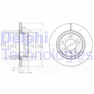 Тормозной диск BG3901 DELPHI