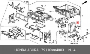 Теплообменник, отопление салона 79110SM4003 HONDA