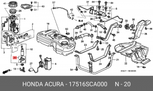 Фильтр топливный 17516SCA000 HONDA