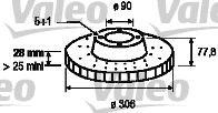 Тормозной диск 186868 VALEO PHC