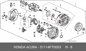 Подшипник генератора 31114PT0003 HONDA