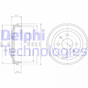 Тормозной барабан BF136 DELPHI