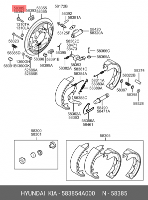 Болт ступицы колеса 583854A000 HYUNDAI KIA