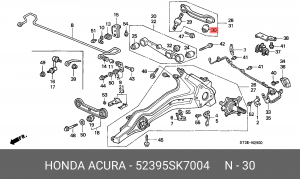 Сайлентблок 52395-SK7-004 HONDA