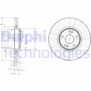 Тормозной диск BG3688 DELPHI