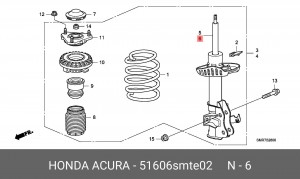 Амортизатор подвески 51606SMTE02 HONDA