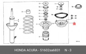 Амортизатор 51602SA6831 HONDA