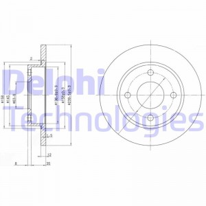 Тормозной диск BG3055 DELPHI