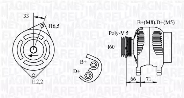 Генератор 063321328010 MAGNETI MARELLI