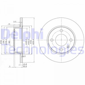 Тормозной диск BG2910 DELPHI