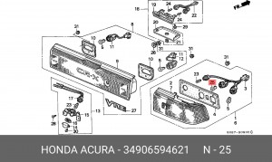 Лампа 34906594621 HONDA