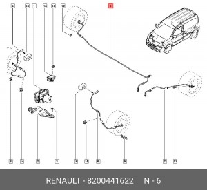 Датчик, частота вращения колеса 8200441622 RENAULT