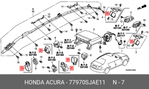 Датчик удара 77970SJAE11 HONDA
