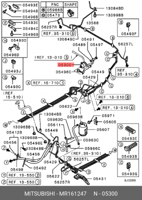 Фильтр топливный MR161247 MITSUBISHI