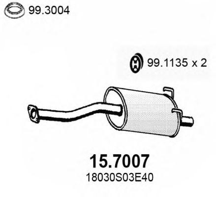 Глушитель выхлопных газов конечный 157007 ASSO