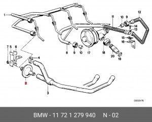 Клапан системы подачи дополнительного воздуха 11 72 1 279 940 BMW