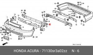 Носитель, буфер 71130SR3A02ZZ HONDA