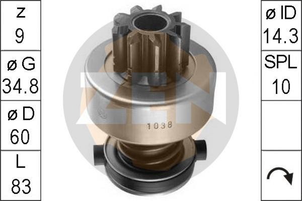 Бендикс стартера ZN1038 ZEN