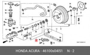 Ремкомплект, главный тормозной цилиндр 46100S04L51 HONDA