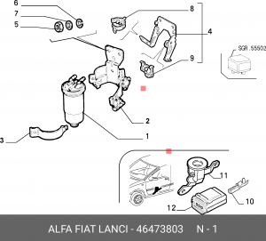 Фильтр топливный 46473803 ALFA FIAT LANCIA