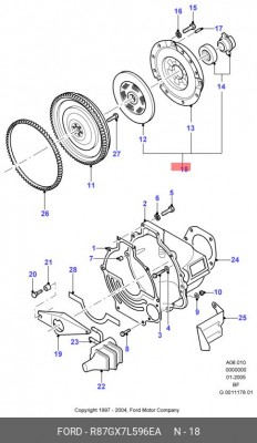 Комплект сцепления R87GX-7L596-EA FORD