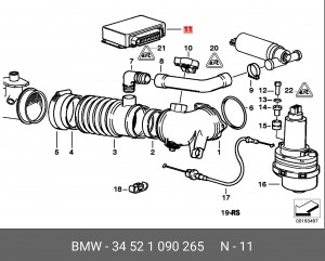 Блок управления, управление двигателем 34 52 1 090 265 BMW