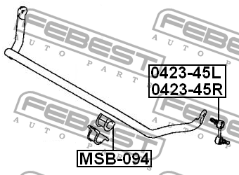 Втулка стабилизатора MSB-094 FEBEST