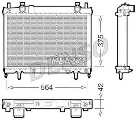 Радиатор, охлаждение двигател DRM09023 DENSO