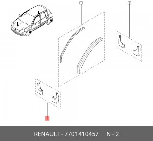 Брызговики (комплект) 7701410457 RENAULT