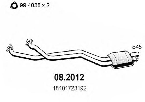 Предглушитель выхлопных газов 082012 ASSO