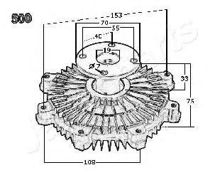 Сцепление, вентилятор радиатора VC-500 JAPAN PARTS GROUP