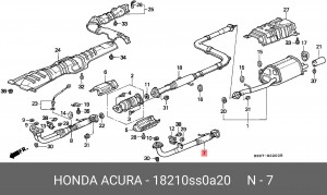 Выпускной трубопровод 18210SS0A20 HONDA